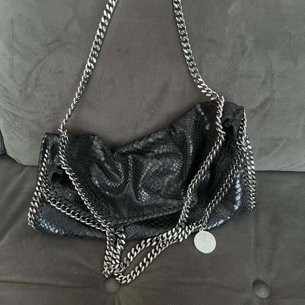 Black snakeskin Stella McCartney Falabella bag